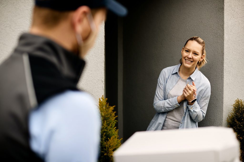 person deliver the purchase